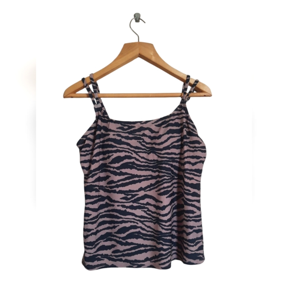 Lands End Tiger Animal Print Tankini Bikini Swimwear
